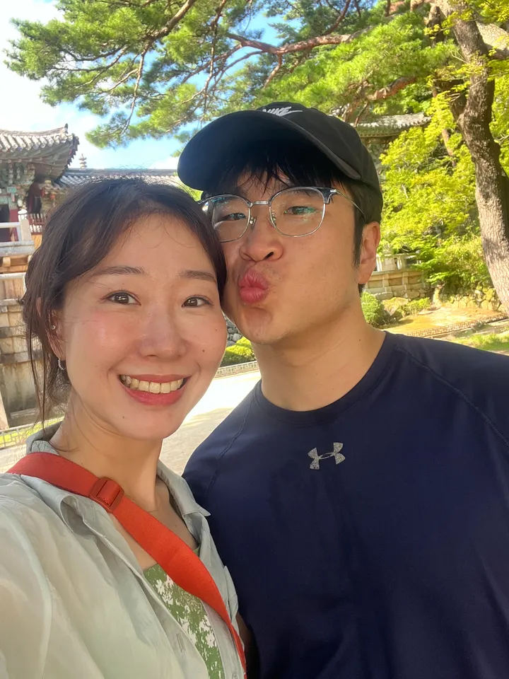 사찰 나들이에서 찍은 셀카